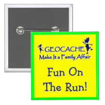 Geocache - faça-lhe um negócio familiar botons