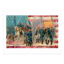 George Washington e cartão do vintage das tropas Cartao Postal