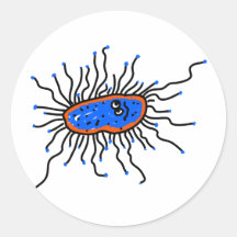 Germe azul dos desenhos animados adesivo