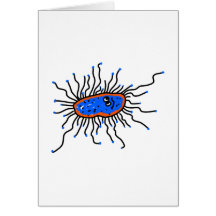 Germe azul dos desenhos animados cartoes