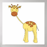 Girafa bonito. Desenhos animados Posters