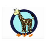 Girafa pequeno cartao postal