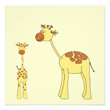 Giraffe. do bebê e do adulto convite