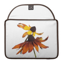 Girassóis/luva da aleta rickshaw de Coneflowers Bolsas Para MacBook Pro