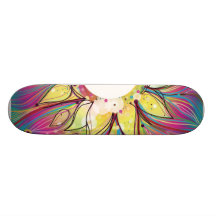 Girassol abstrato skate personalizado