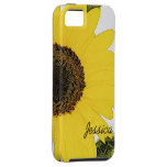 Girassol com nome feito sob encomenda iPhone 5 capa