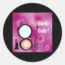 girlstuff, meninas somente! adesivos redondos