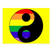 GLBT YinYang cartées postais