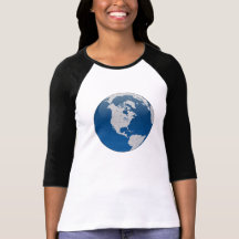 Globo da terra do planeta tshirt