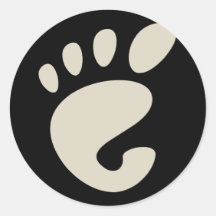 Gnomo - Linux - OSS FSF Adesivos