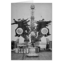 "Gobs" e armas em USS Texas postais