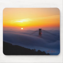 Golden gate bridge no nascer do sol mousepad