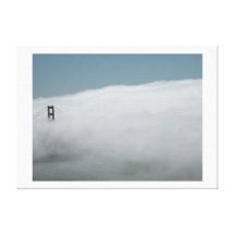 Golden Gate Fog2 Impressão De Canvas Envolvidas