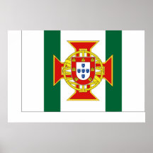 Governador português da colônia, bandeira de Portu Impressão