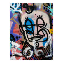 Graffitis urbanos da arte cartao postal