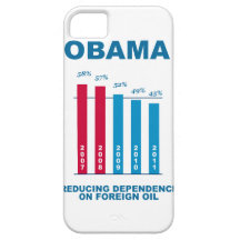 Gráfico da independência do óleo de Obama Capa iPhone 5 Case-Mate