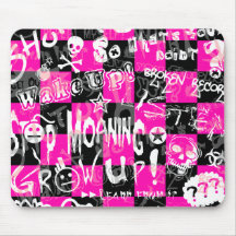 Grafites cor-de-rosa mouse pad