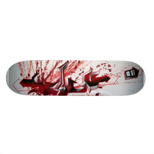 Grafites do vermelho de Schu Skate Personalizado