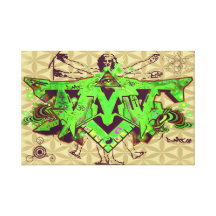 GRAFITES ESPIRITUAIS CANVAS-FLOWER DO DMT DA VIDA IMPRESSÃO DE CANVAS ENVOLVIDAS