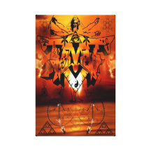 GRAFITES ESPIRITUAIS CANVAS-ILLUMINATION DO DMT IMPRESSÃO DE CANVAS ENVOLVIDAS