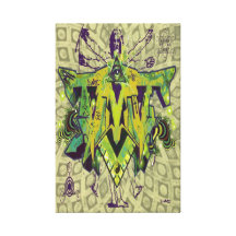 GRAFITES ESPIRITUAIS CANVAS-KNOWLEDGE DO DMT IMPRESSÃO EM TELA CANVAS
