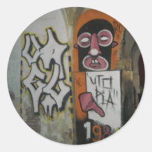 grafiti etiqueta redonda