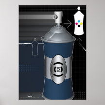 grande lata de pulverizador poster