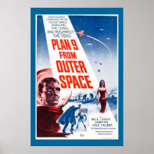 Grande plano 9 do cartaz cinematográfico do vintag poster