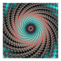 Grande redemoinho hipnótico - design do fractal impressão de foto