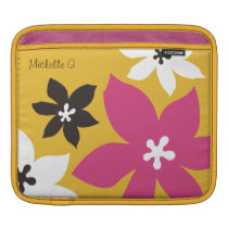 Grande rosa amarelo personalizado da flor impressã capas para ipad da rickshaw