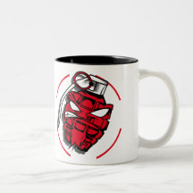 Grenade red caneca