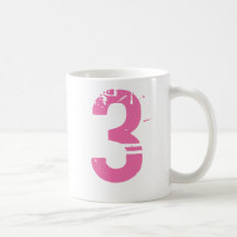 GRUNGE COR-DE-ROSA NÚMERO 3 CANECA