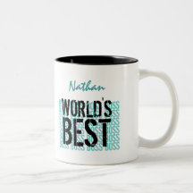 Grunge do preto do Aqua do chefe do mundo o melhor Caneca