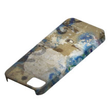 Grunge dos grafites no azul e no Brown Capa De iPhone 5 Case-Mate