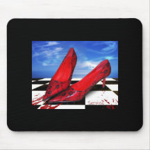 Grunge Mousepad-Projetado dos calçados, gótico