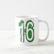 GRUNGE VERDE NÚMERO 16 CANECAS