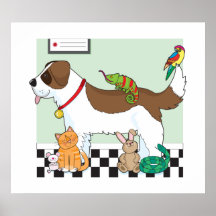 Grupo do animal de estimação pôsteres