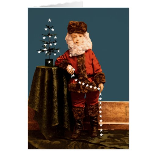 Guerra civil Papai Noel Cartão