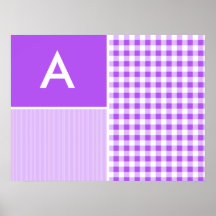 Guingão Checkered roxo Posters
