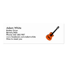Guitarra acústica modelos cartoes de visita