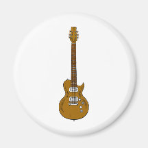 Guitarra de madeira imãs de refrigerador