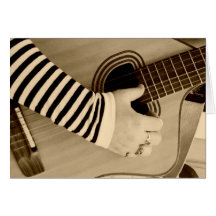 guitarra do braço da listra cartões