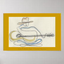 Guitarra Oneliner Poster