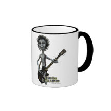 Guitarrista cinzento caneca
