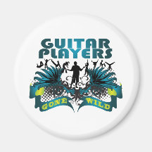 Guitarristas idos selvagens imãs de geladeira