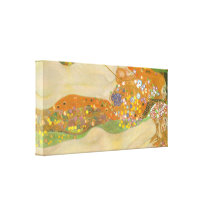 Gustavo Klimt - cobras de água (amigos) II Impressão De Canvas Envolvida