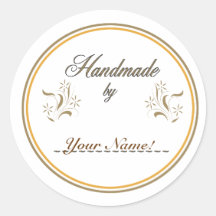 Handmade por… adesivos redondos