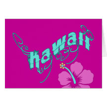 Havaí com produtos do hibiscus cartões