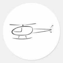 Helicóptero no estilo do desenho da abanada adesivos