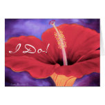 Hibiscus vermelho eu te amo que Wedding… - persona Cartao